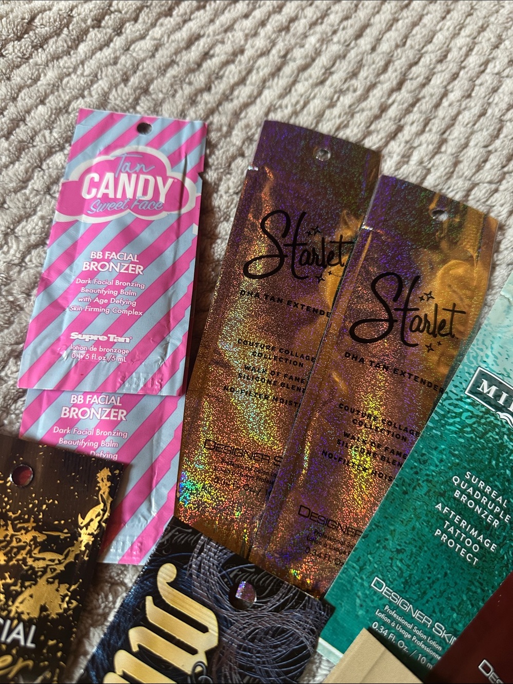 NEW Assorted Tanning lotion and Bronzer Packets 15 Lot - Picture 3 of 4